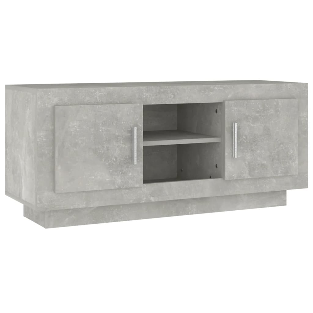 vidaXL 2 Door 2 Shelf Concrete Grey TV Cabinet Image 2