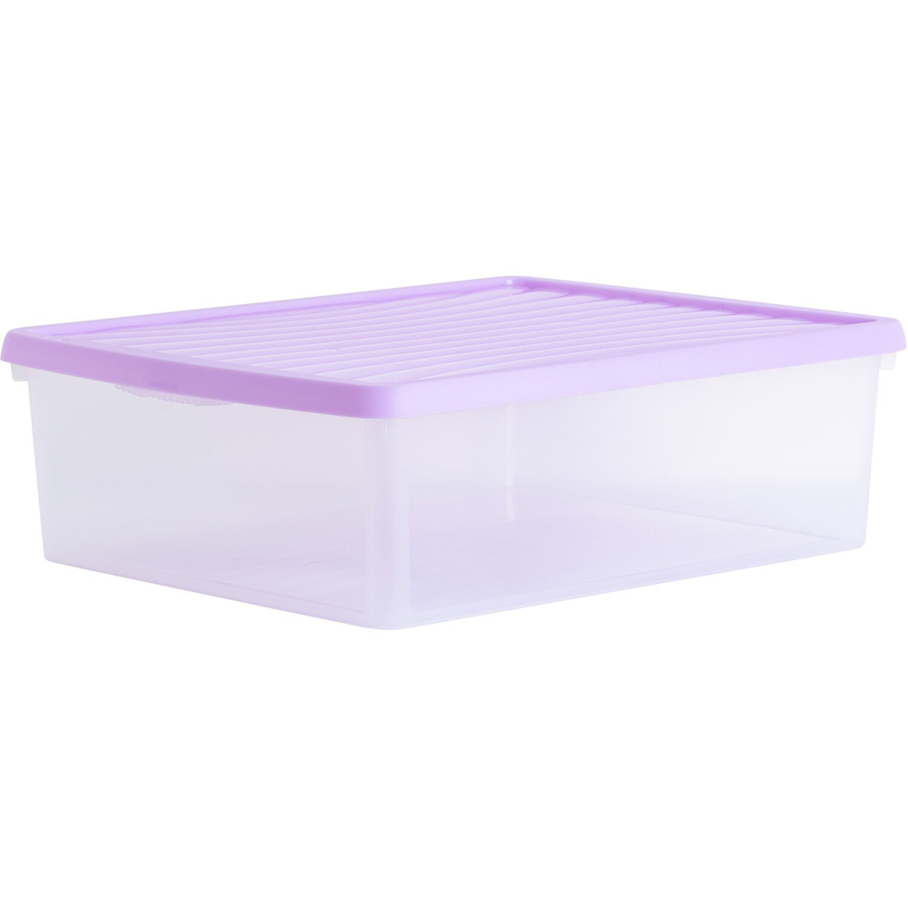 23L Stackable Clear Storage Box with Lid in Assorted Style Image 3