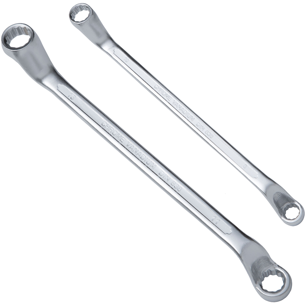 tectake 6 Piece Double Ring Cranked Spanner Set Image 3