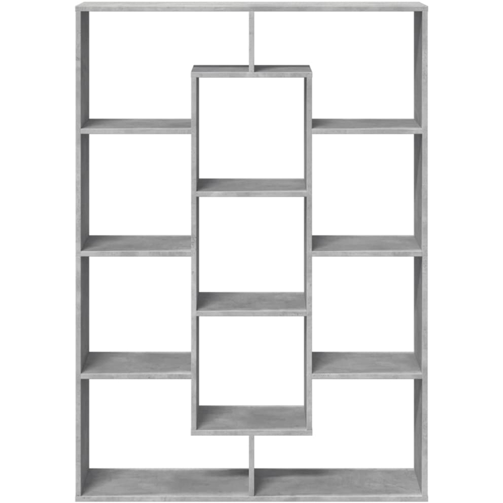 vidaXL 11 Shelf Concrete Grey Bookcase Image 5
