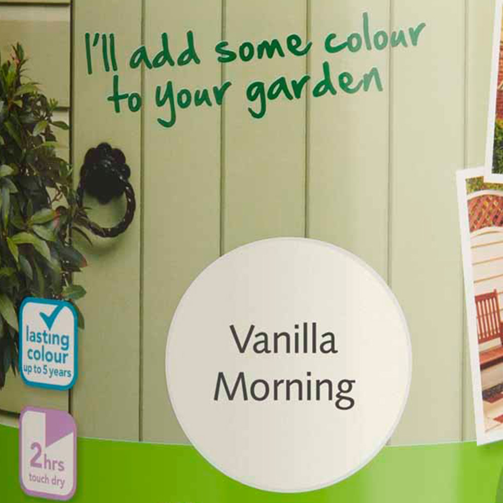 Wilko Garden Colour Vanilla Morning Wood Paint 2.5L Image 3