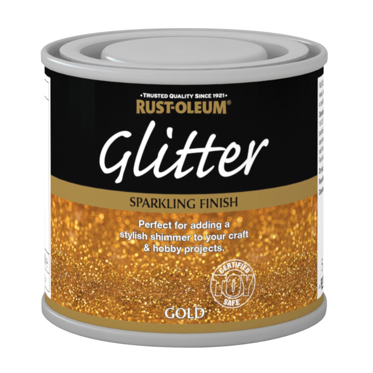 Rust-Oleum Glitter Gold Sparkling Finish Paint 125ml Image