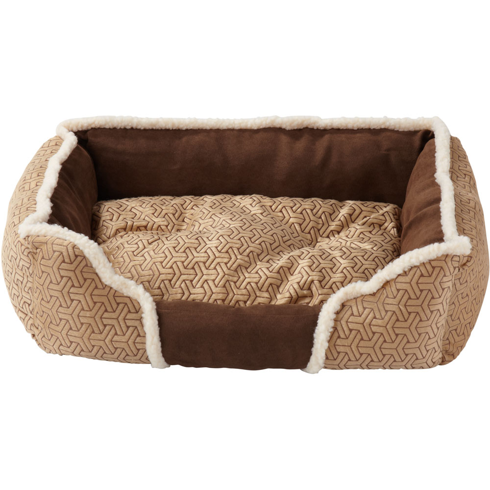 Bunty Kensington Small Cream Fleece Fur Cushion Dog Bed Image 1