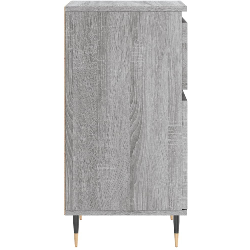 vidaXL Single Door Single Drawer Grey Sonoma Wooden Sideboard Image 6