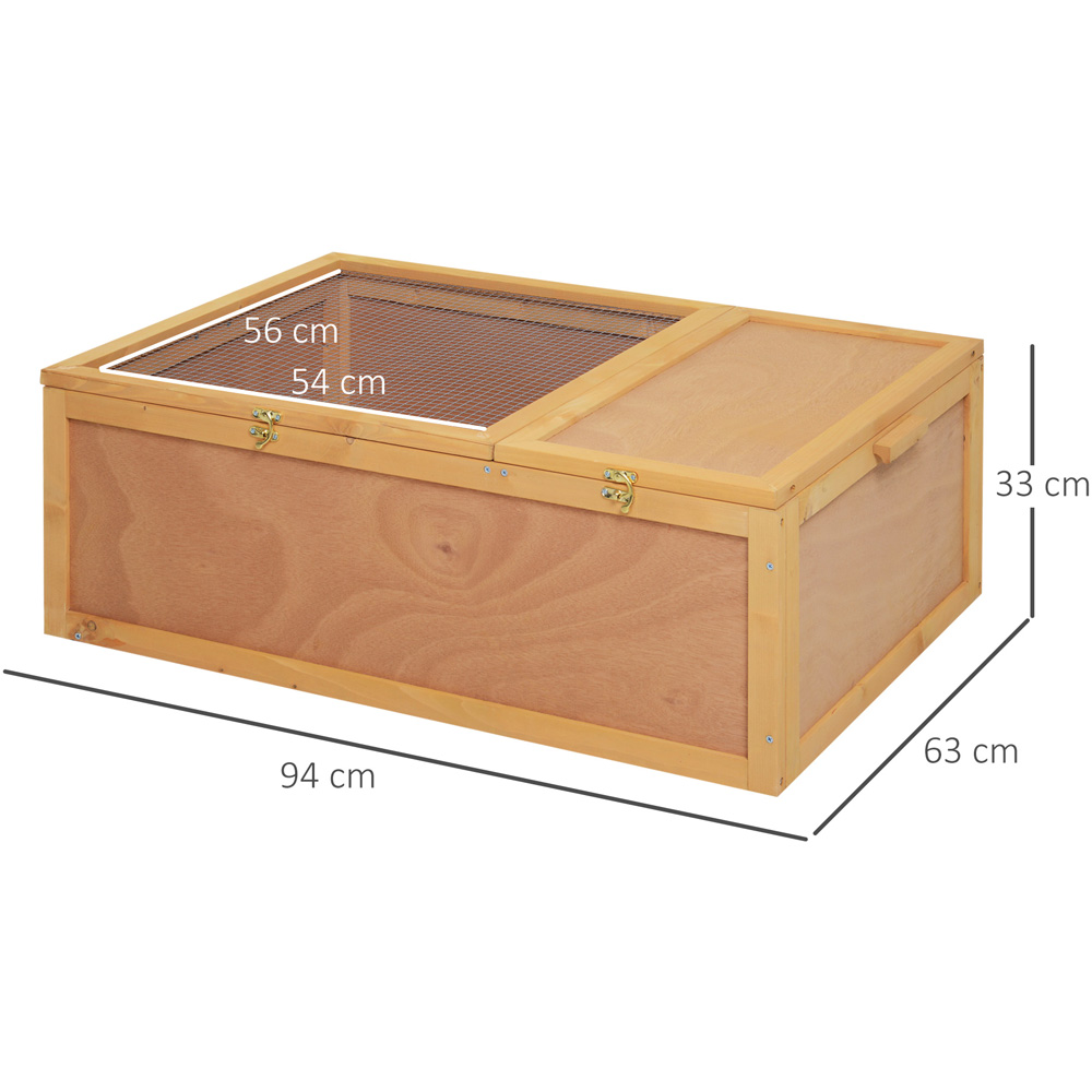 PawHut Yellow Wooden Tortoise House 33 x 63 x 94cm Image 7