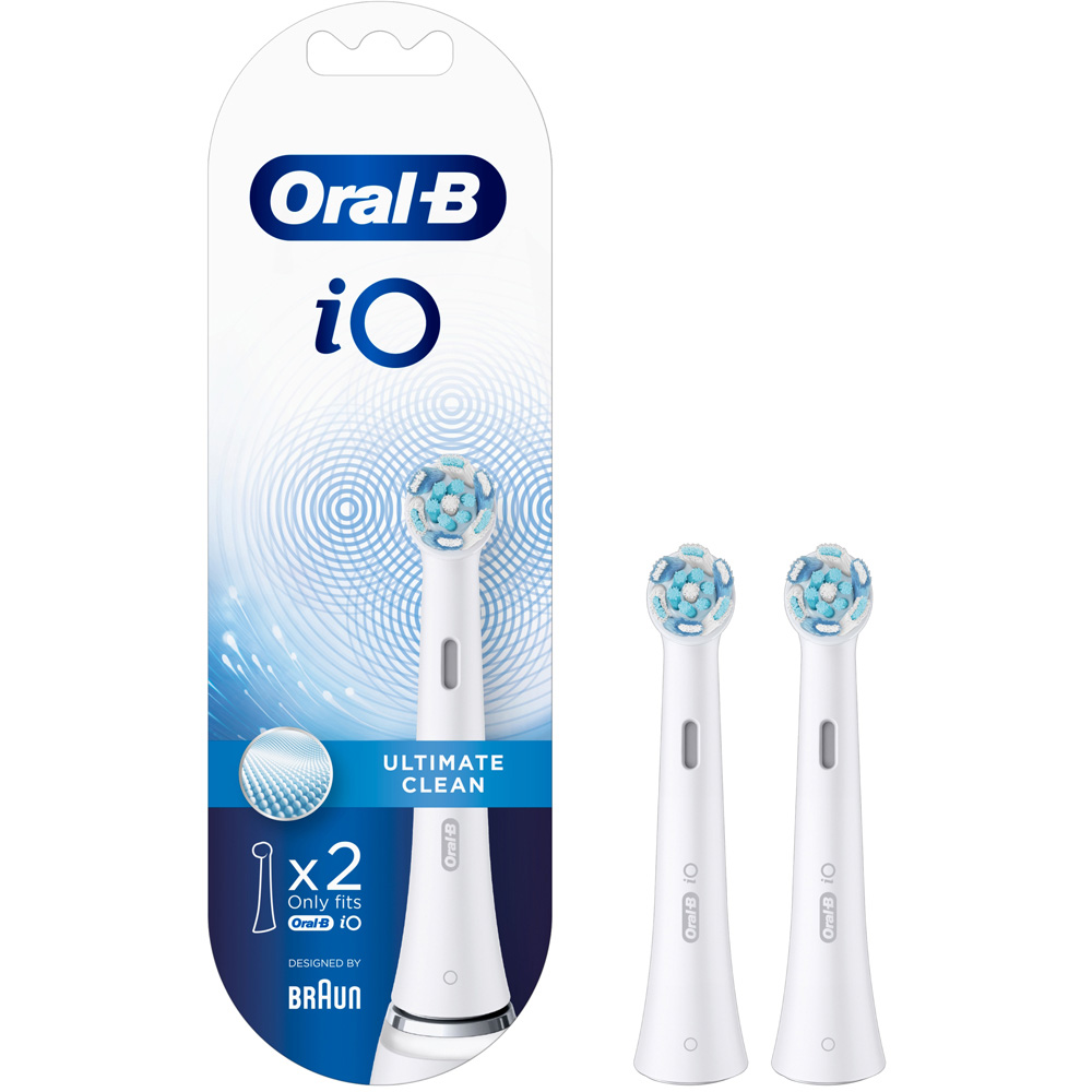 Oral-B iO Ultimate Clean White Toothbrush Head 2 Pack Image 3