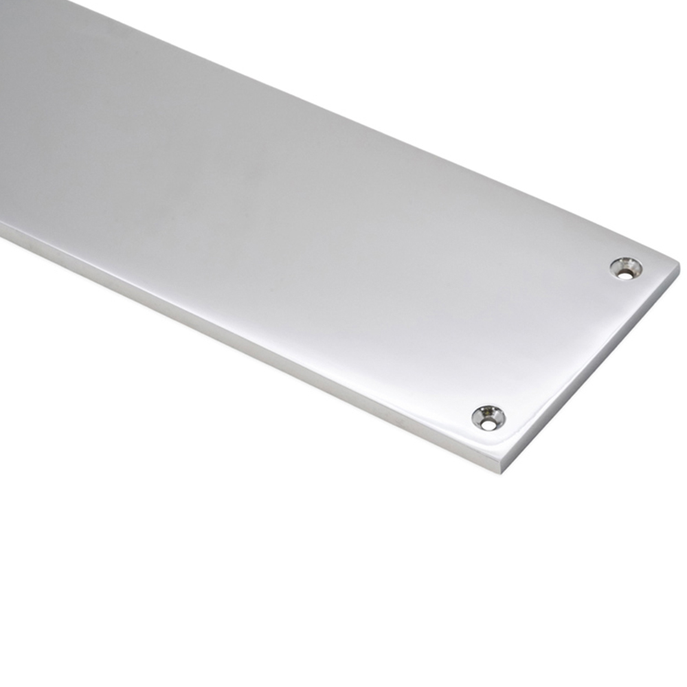 Spira Brass Victorian Plain Square Polished Chrome Finger Plush Plate 300mm Image 3