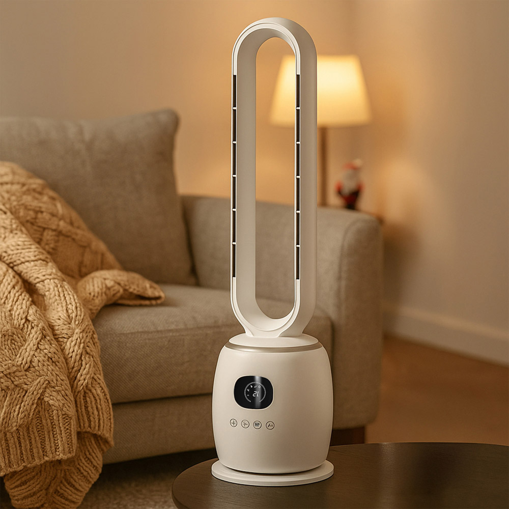 Jack Stonehouse White Bladeless Oscillating Hot and Cool Fan 34 inch Image 2