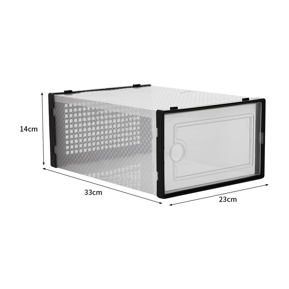 Living and Home 12 Pack Black Double Door Shoe Storage Boxes 14 x 23 x 33cm Image 6