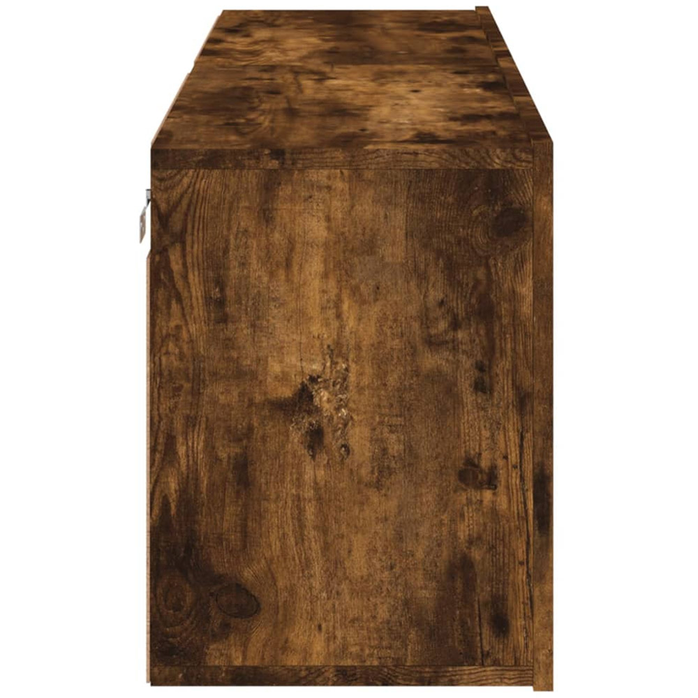 vidaXL 4 Door Smoked Oak Wall Mounted TV Cabinet Image 8