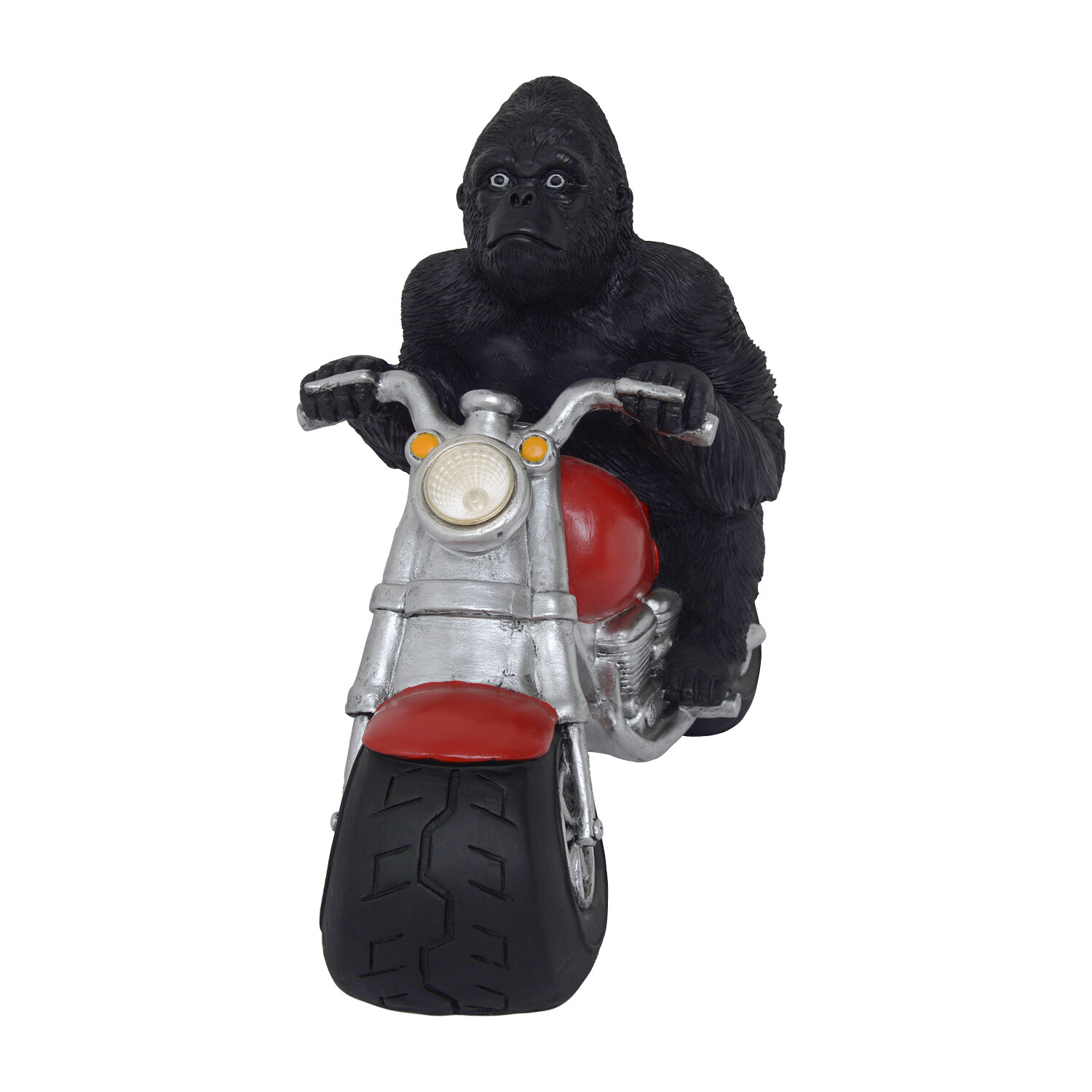 Solar Gorilla Motorbike Statue - Red Image 2