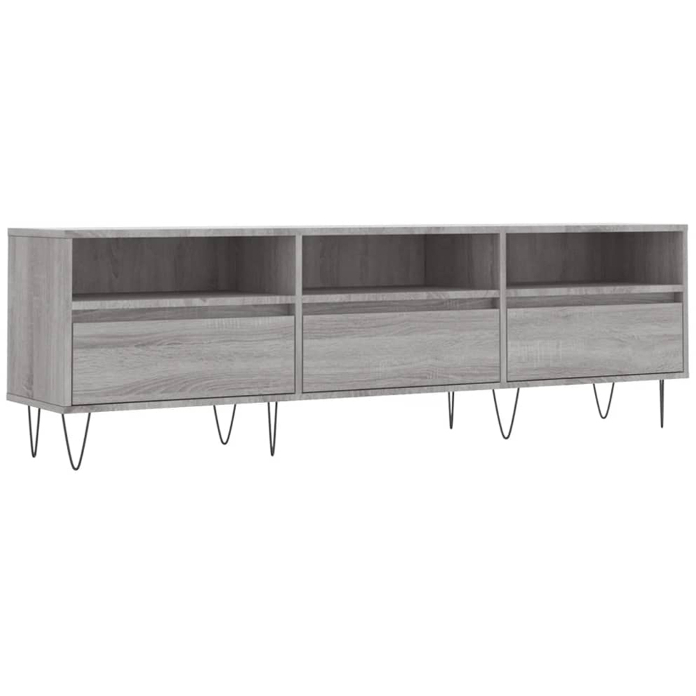 vidaXL 3 Door 3 Shelf Grey Sonoma TV Cabinet Image 2