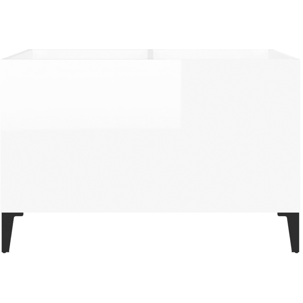 vidaXL High Gloss White Record Cabinet Image 5