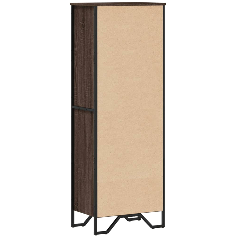 vidaXL 4 Shelf Brown Oak Bookcase Image 5