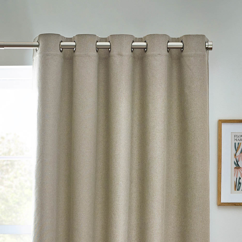 furn. Dawn Natural Thermal Blackout Eyelet Curtain 183 x 229cm Image 3