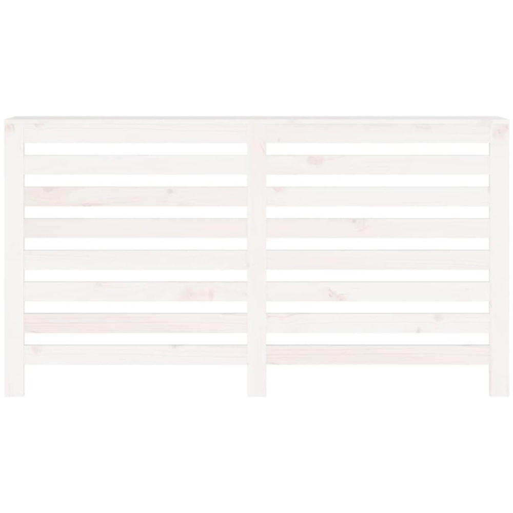 vidaXL White Solid Pine Wood Radiator Cover 153 x 19 x 84cm Image 4