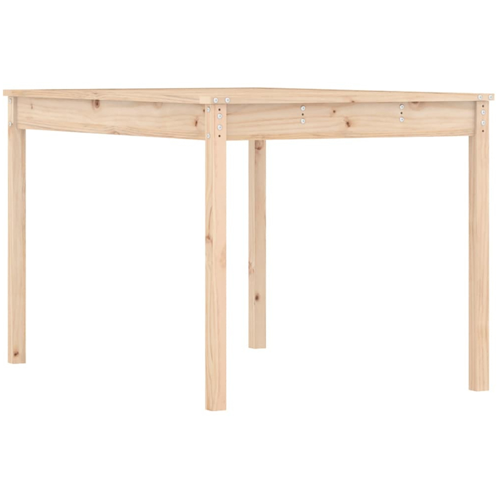vidaXL 4 Seater Solid Pine Wood Garden Dining Table Natural Image 2