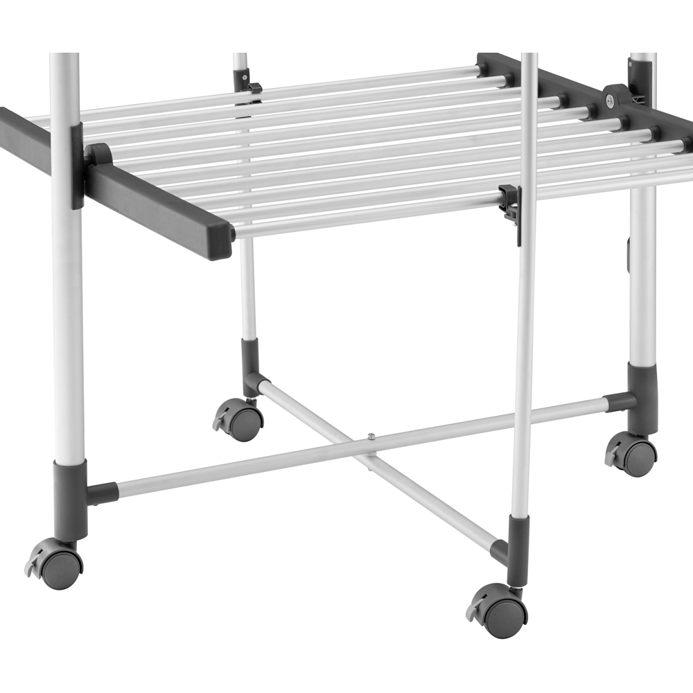 Black + Decker Cool Grey 3 Tier Heated Airer 21m with Wheels and Cover Image 9