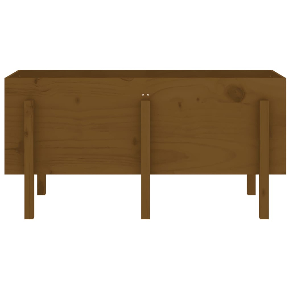vidaXL Honey Brown Solid Pine Wood Raised Garden Bed 57 x 121 x 50cm Image 4