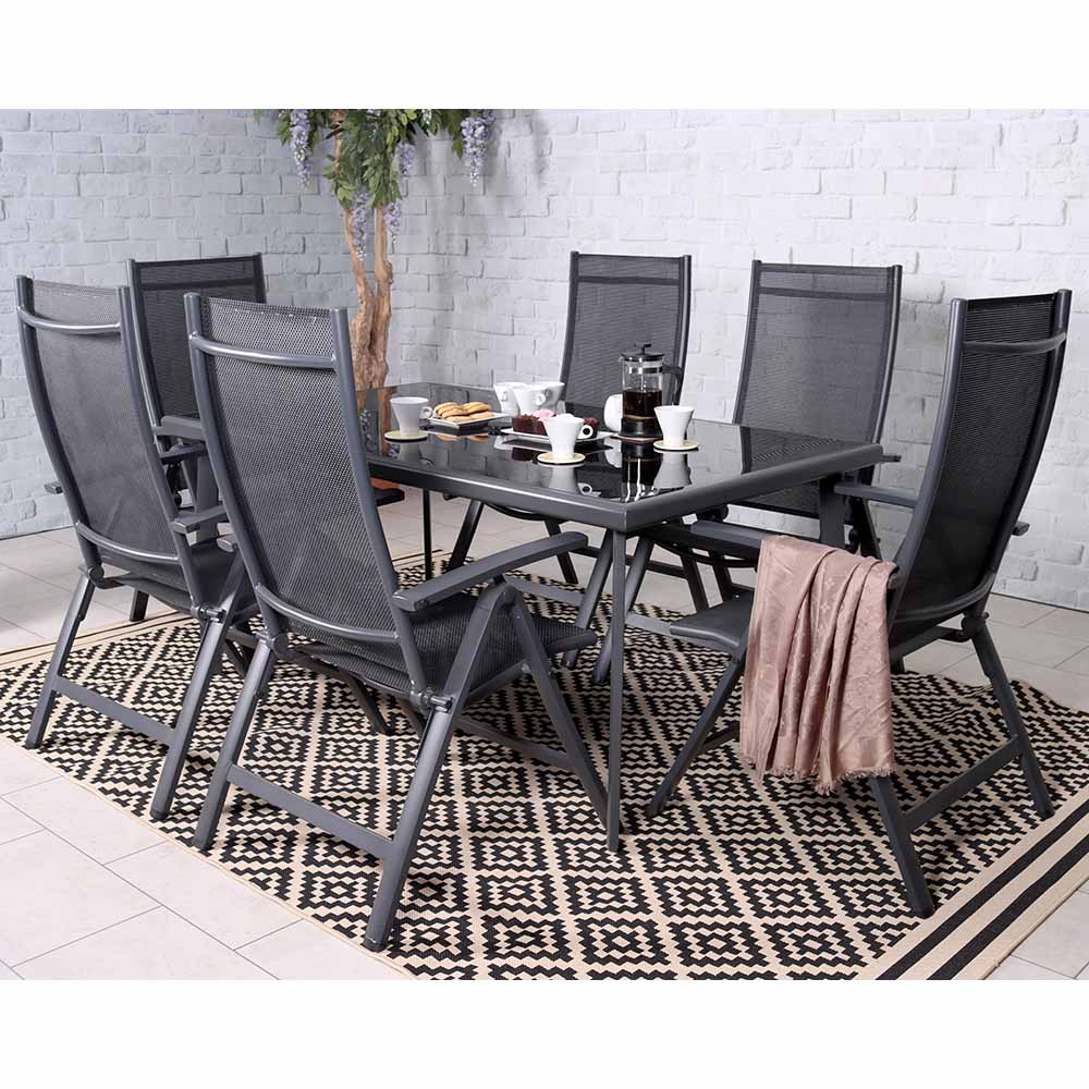 Royalcraft Sorrento 6 Seater Rectangular Recliner Dining Set Image 6