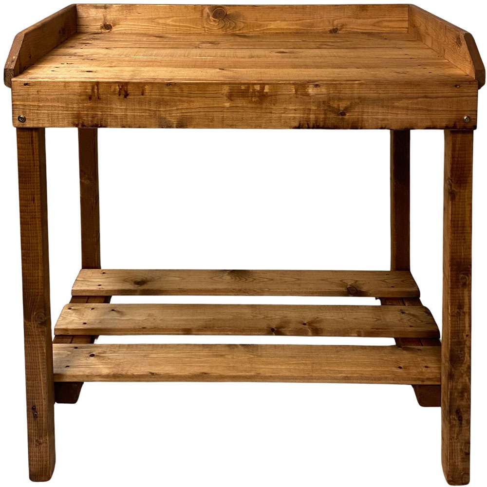 Samuel Alexander Single Shelf Outdoor Wooden Potting Table 90cm Image 1