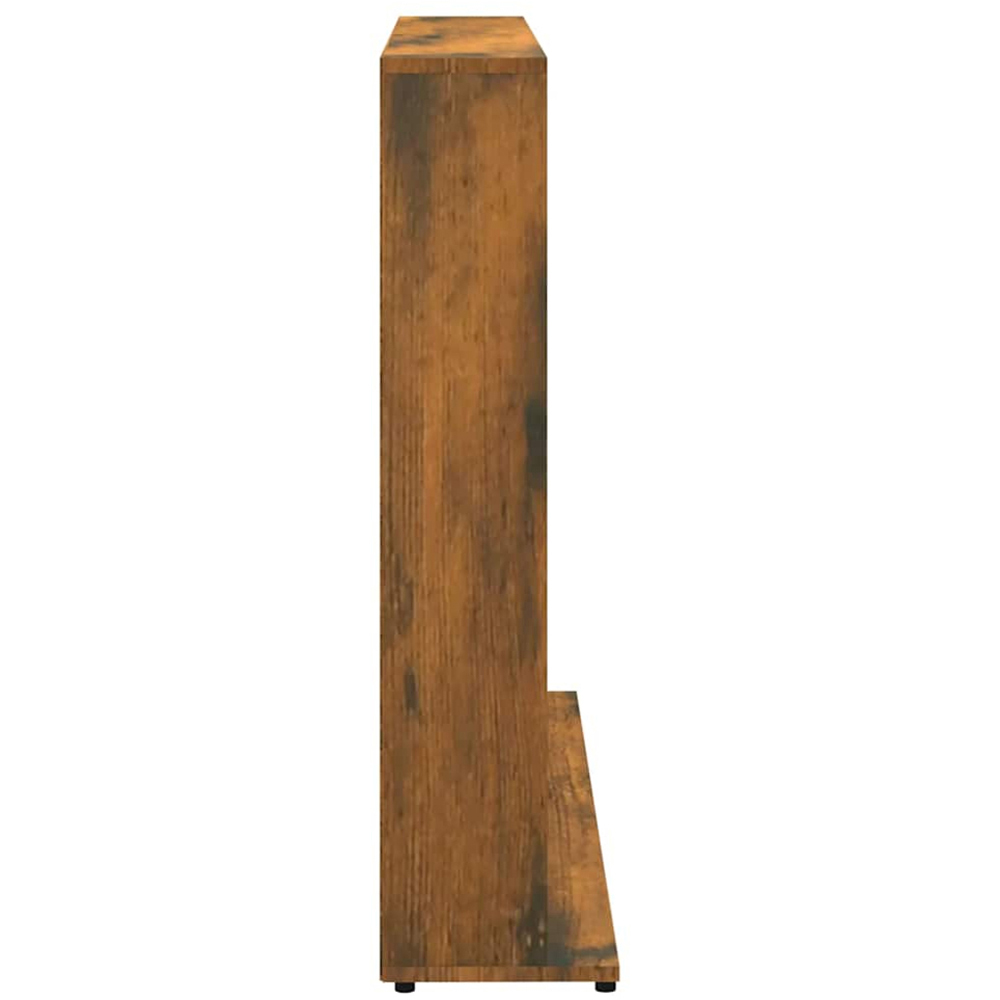 vidaXL 15 Open Shelf Smoked Oak CD Cabinet Image 5
