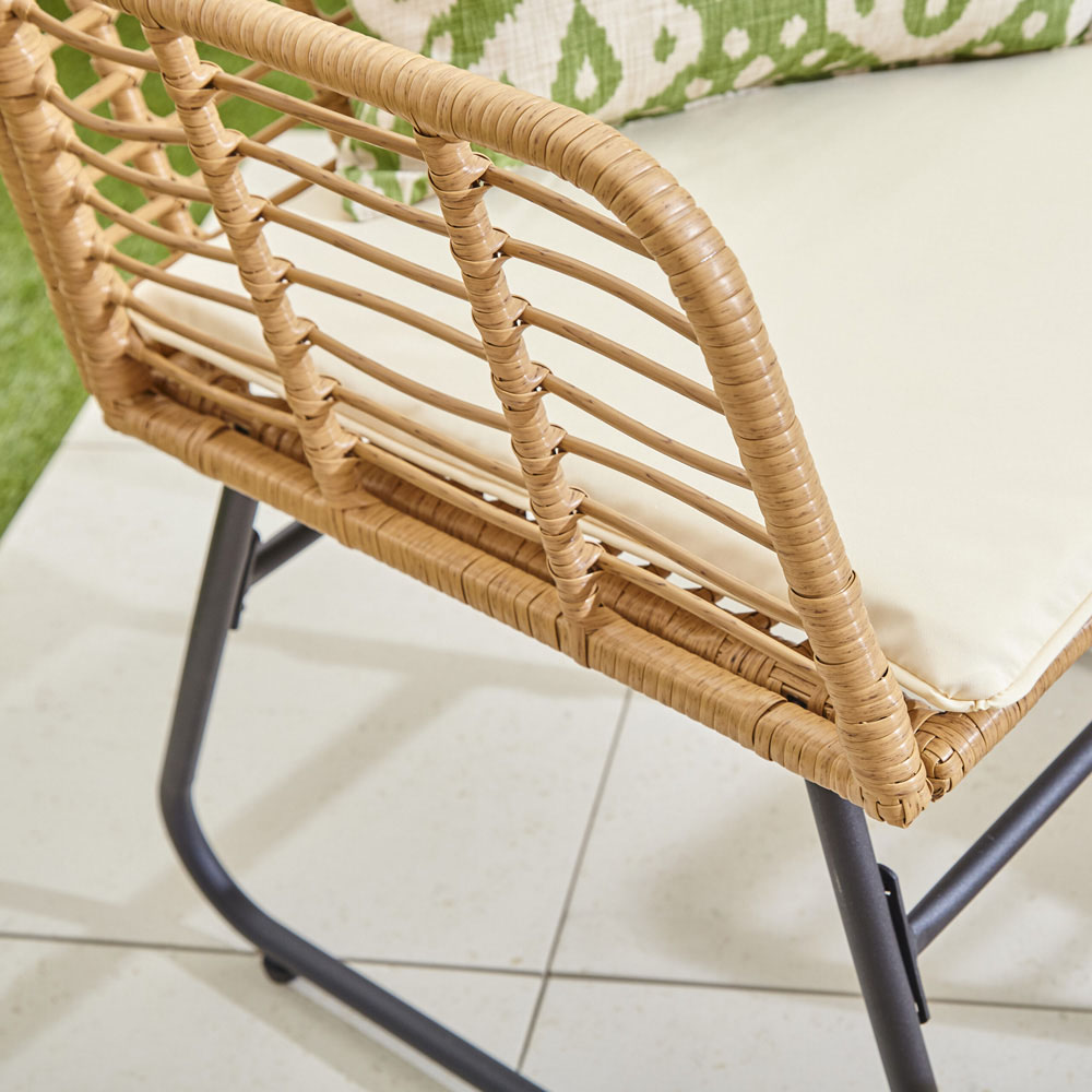 Neo Bamboo 2 Seater Bistro Set Cream Image 3