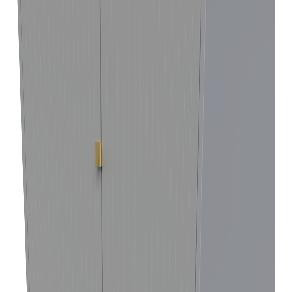 Crowndale 2 Door Dusk Grey Wardrobe Ready Assembled Image 5