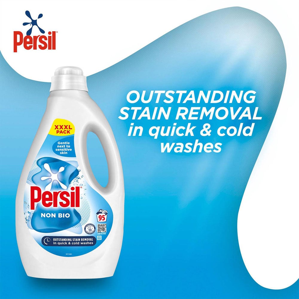 Persil Non Bio Liquid Detergent XXXL 95 Washes 2.565L 4 Pack Image 7