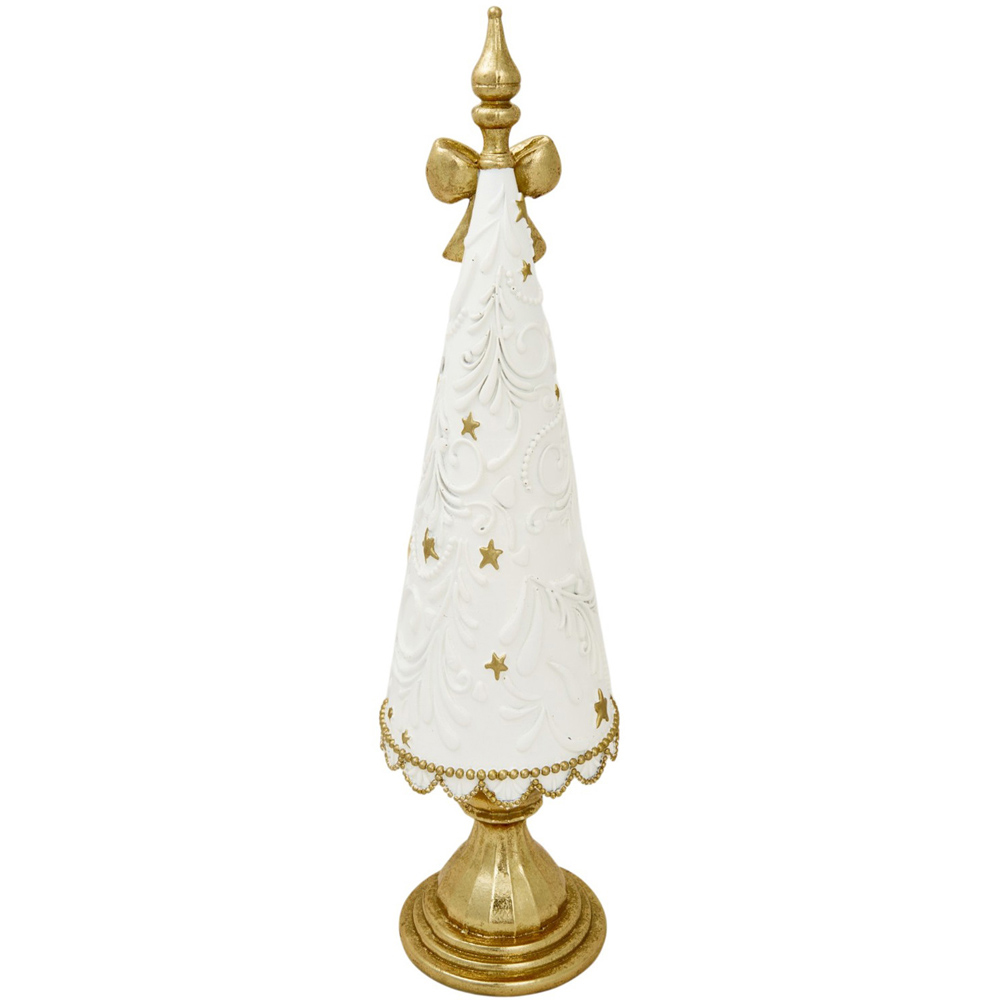 Gold and Cream Bow Tree Ornament Image 3