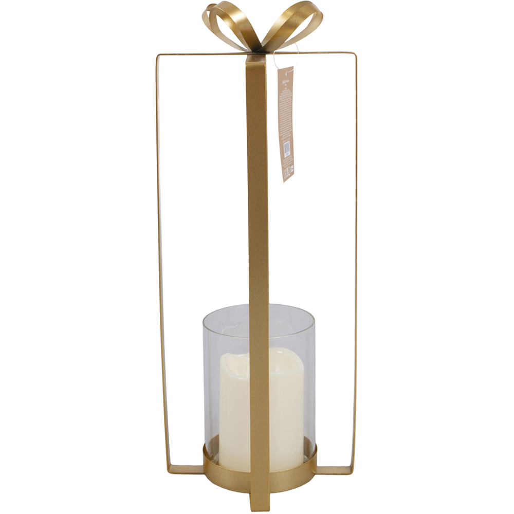 Gold LED Candle Lantern Image 3