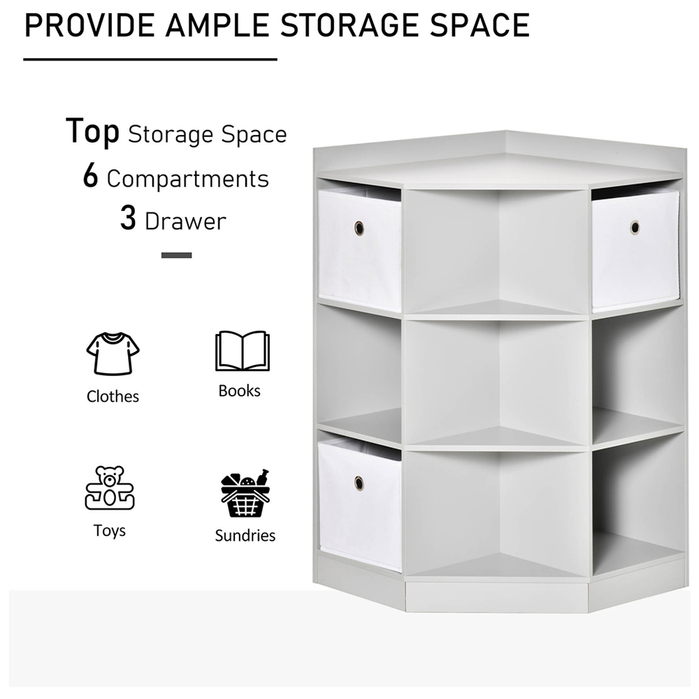 Playful Haven Grey Kids Corner Storage Unit Image 4