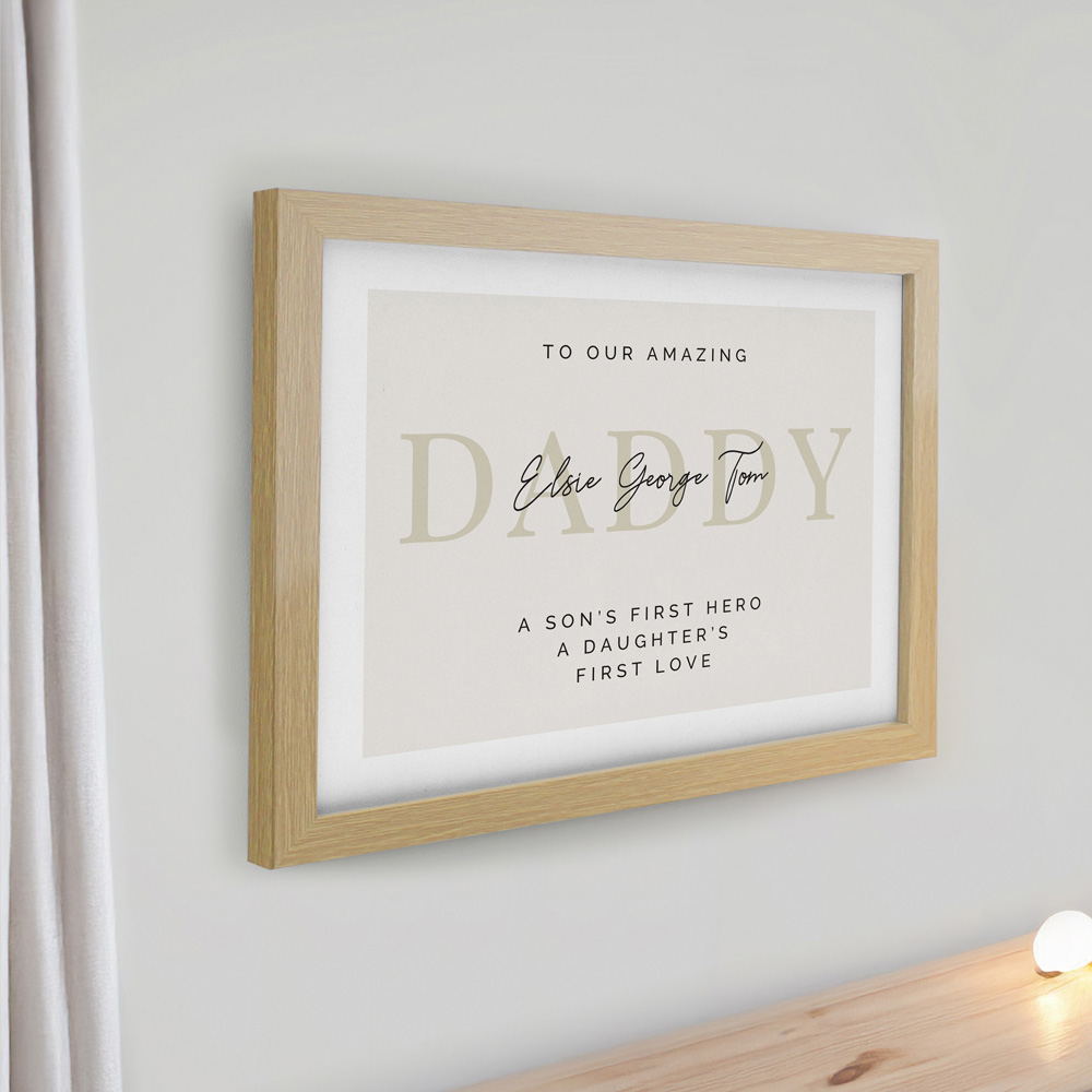 Personalised Memento Company Personalised Free Text Oak Poster Frame 12 x 15 inch Image 3