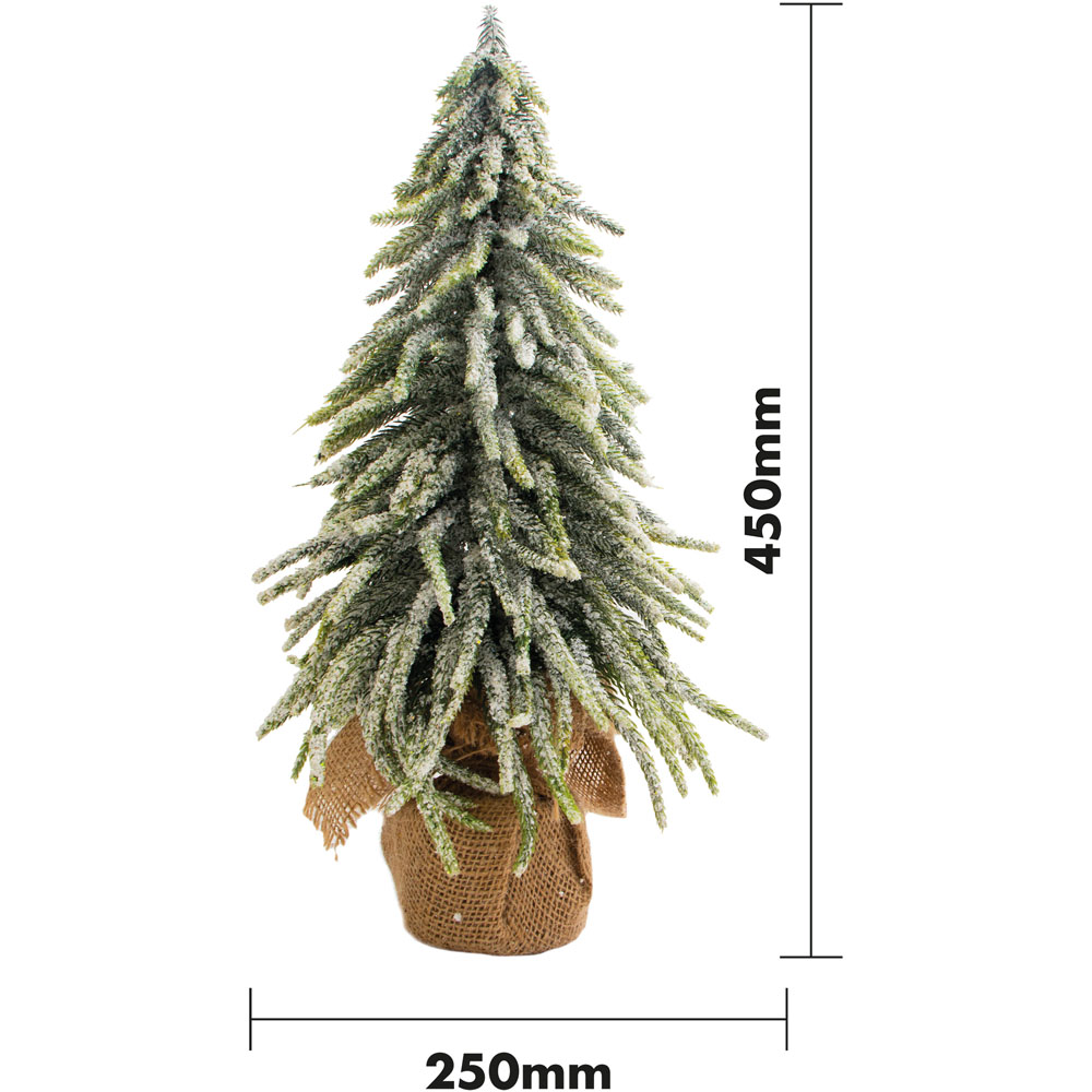 St Helens 45cm Green Snow Topped Mini Christmas Tree Image 5