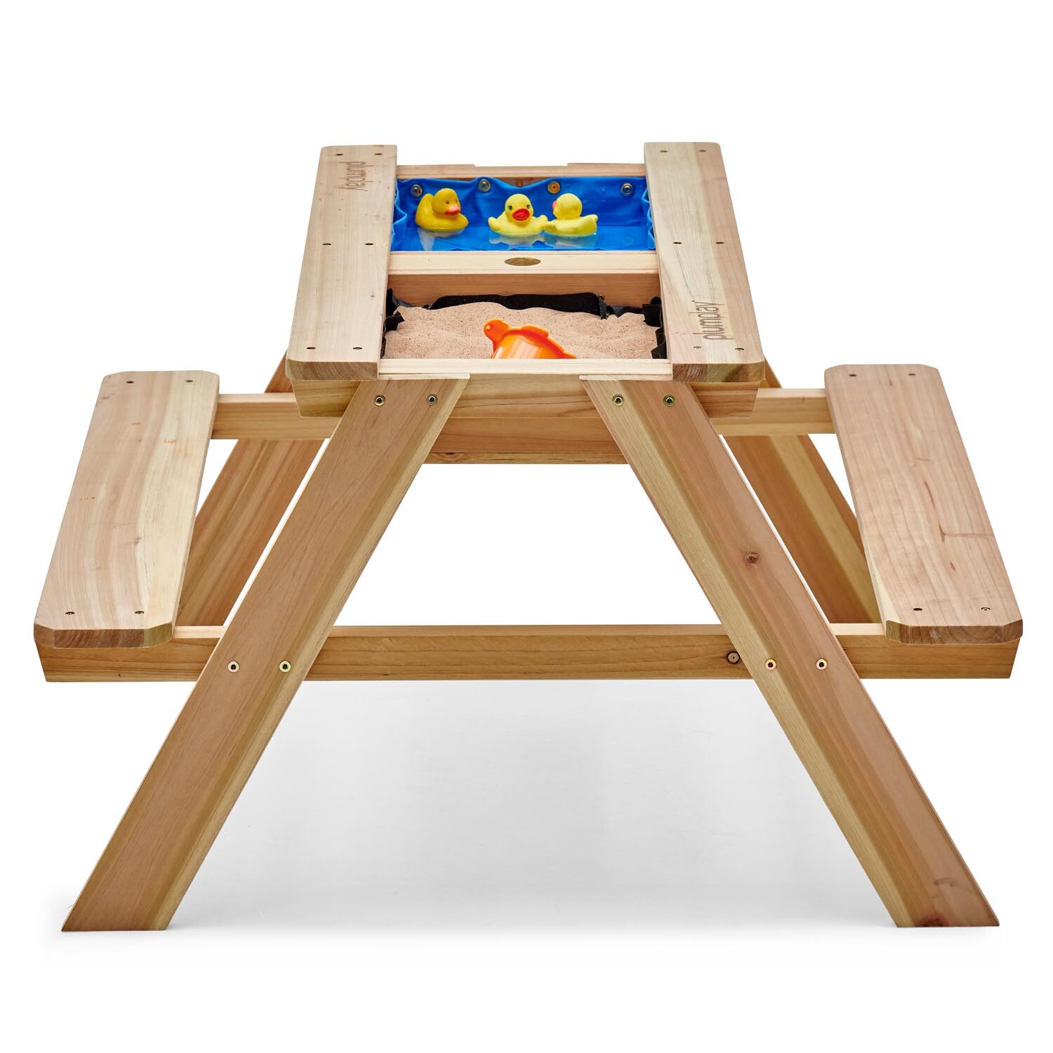 Wooden Sand & Water Picnic Table - Brown Image 10