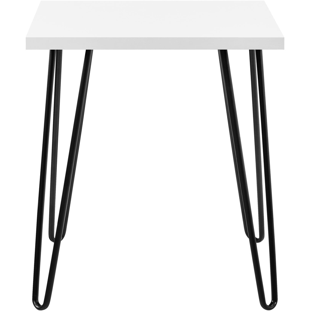 Dorel Owen White Retro End Table Black Image 3