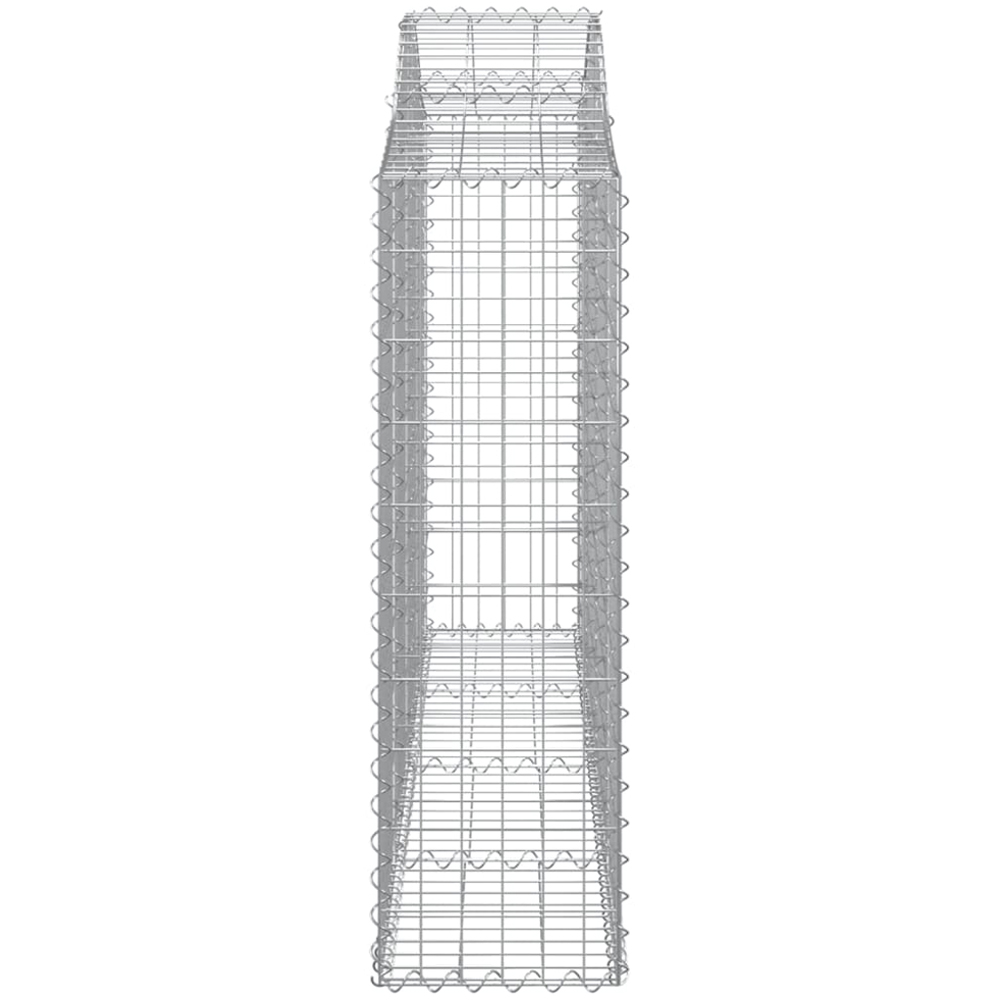 vidaXL Silver Galvanised Iron Gabion Basket 200 x 30 x 100/120cm 4 Pack Image 3