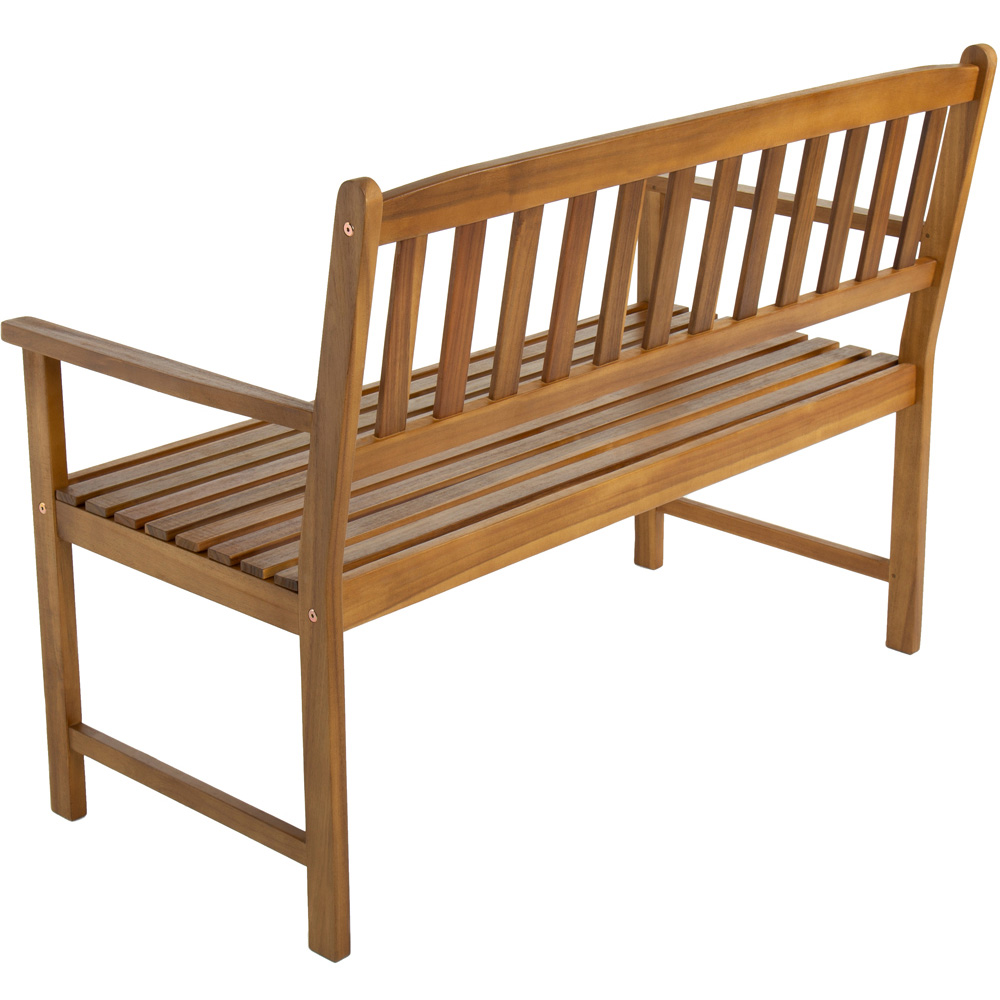 Charles Bentley Brown Wooden Bench Image 4