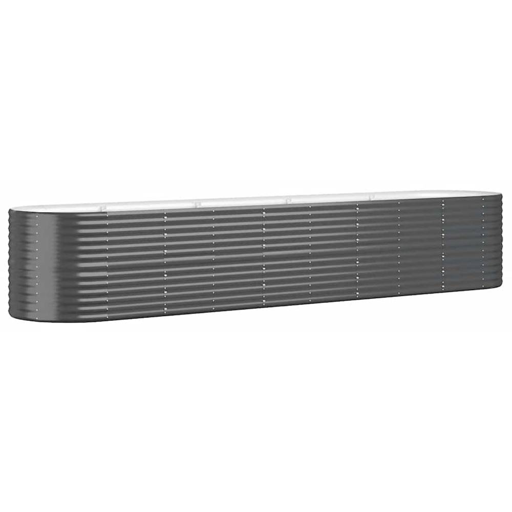 vidaXL Anthracite Galvanised Steel Raised Garden Bed 68 x 80 x 368cm Image 1