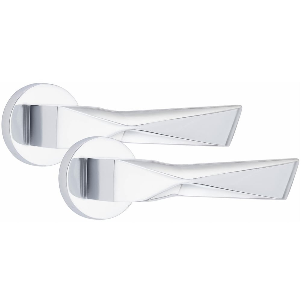 Golden Grace Modern Aura Polished Chrome Door Handles Set Image 1