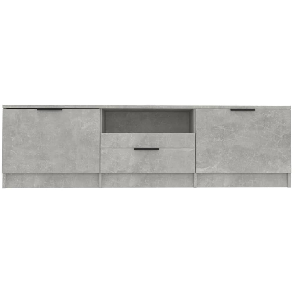 vidaXL 2 Door Single Drawer Single Shelf Concrete Grey TV Cabinet Image 3