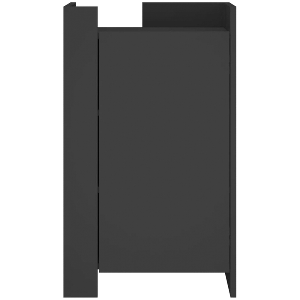 vidaXL Single Door Black Wooden Sideboard Image 4