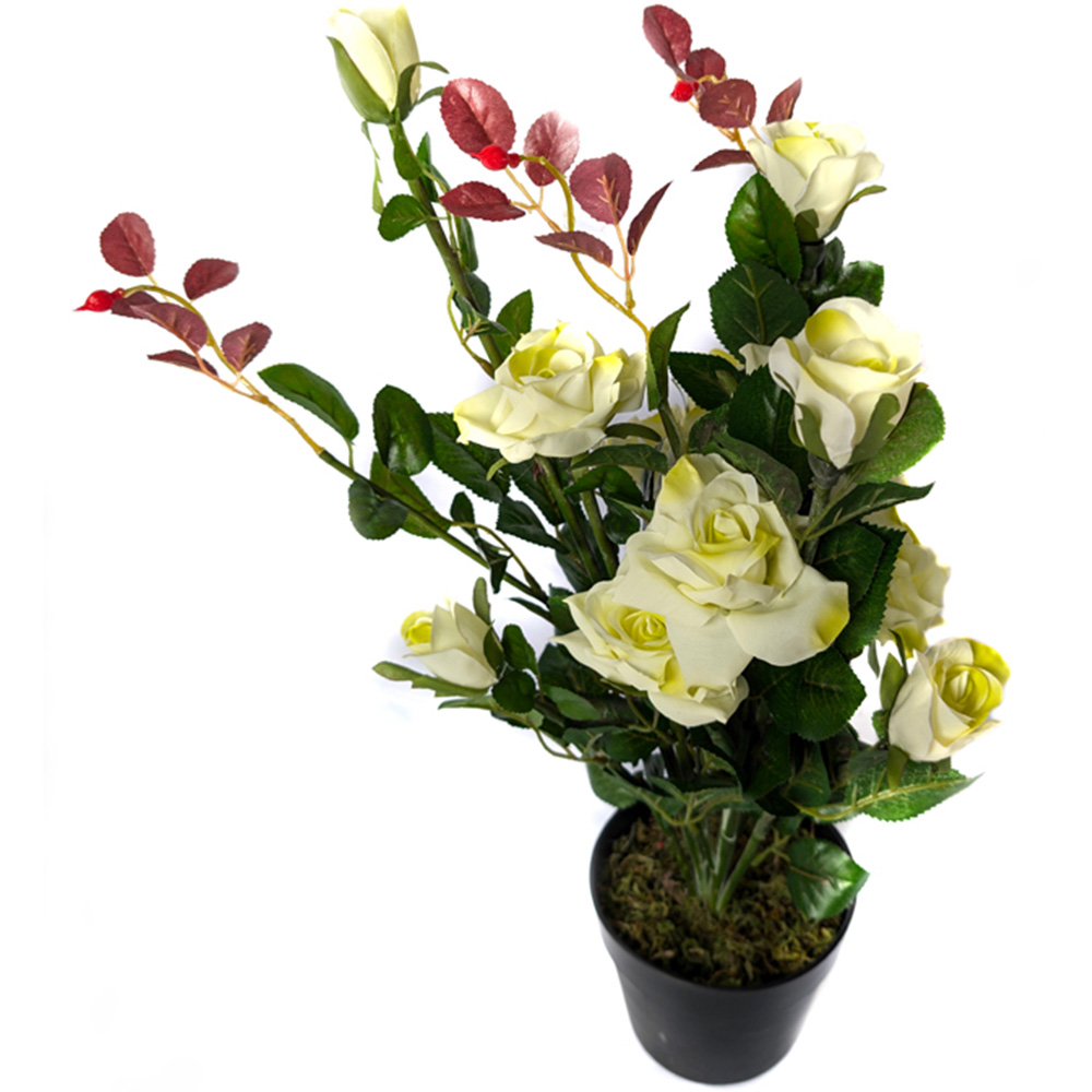 Best Artificial White Rose Plant in Pot 2ft Image 3