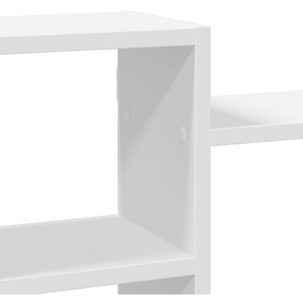 vidaXL 7 Shelf White Floating Wall Shelf Image 6
