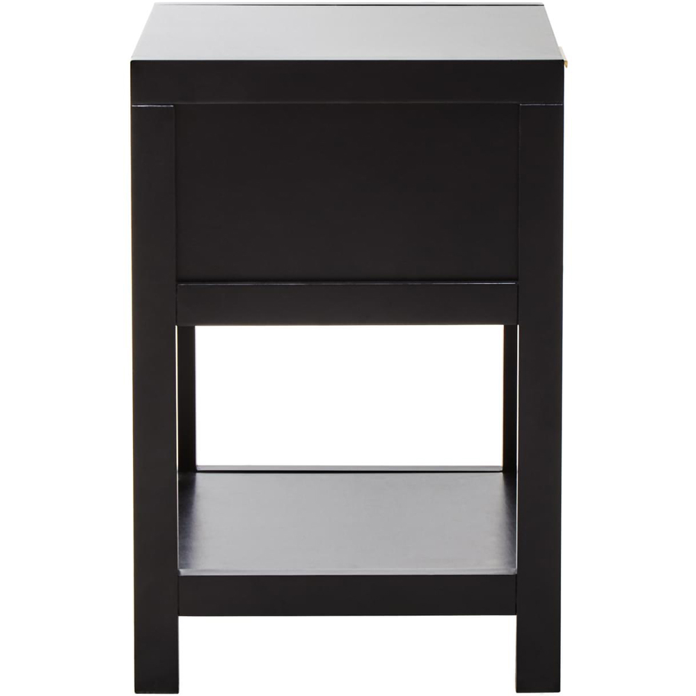 Interiors by Premier Sherman Single Drawer Single Shelf Black Side Table Image 6