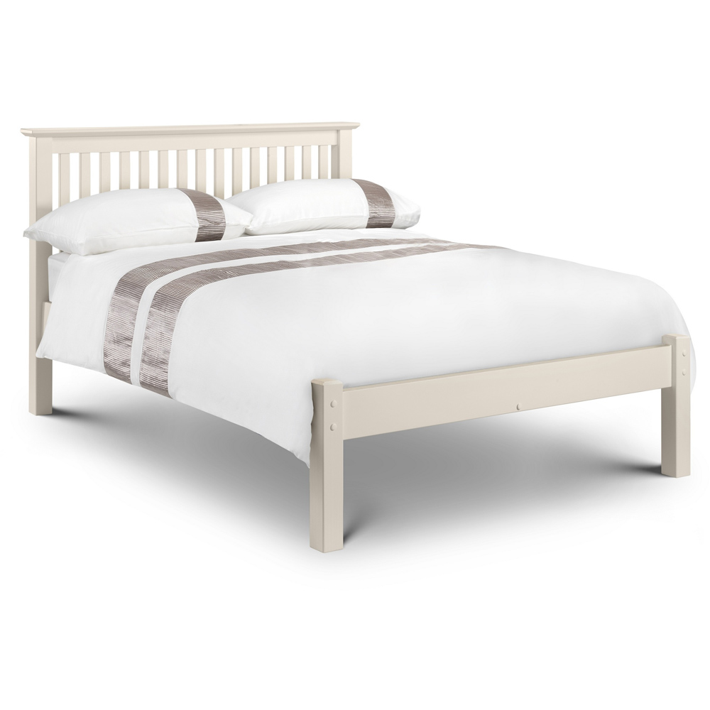 Julian Bowen Barcelona King Size White Low Foot End Bed Frame Image 2