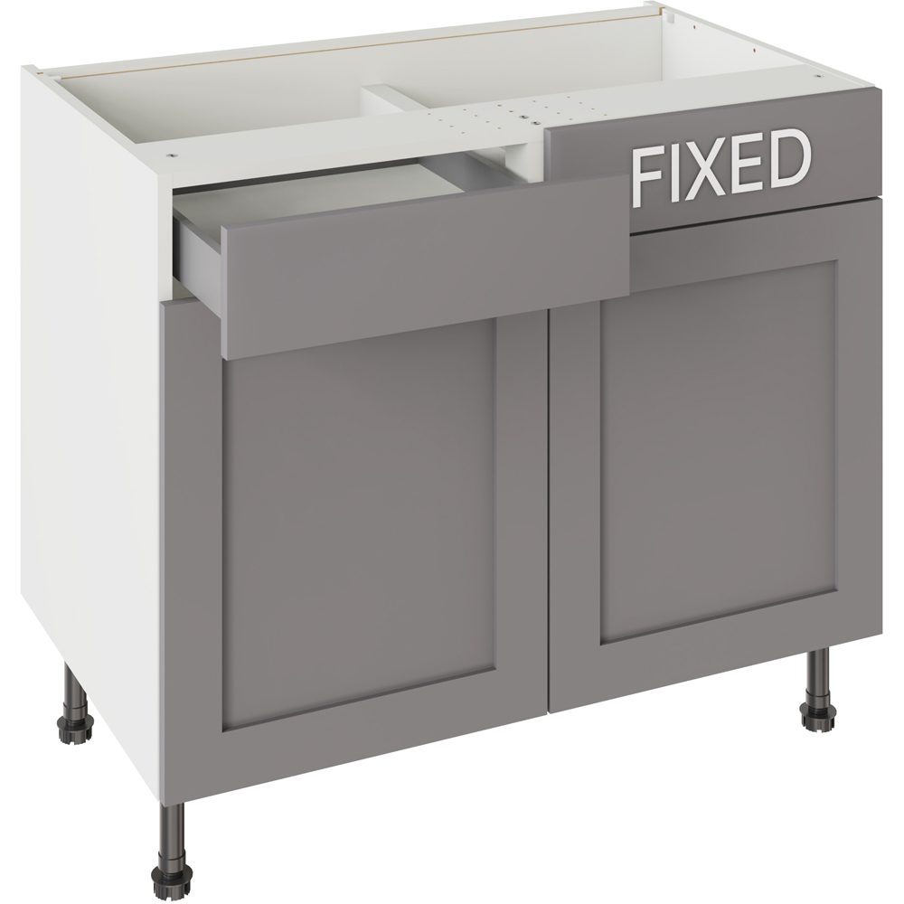 Kitchen Kit Shaker Matt Dust Grey Drawerline Base Cabinet 1000mm Image 3