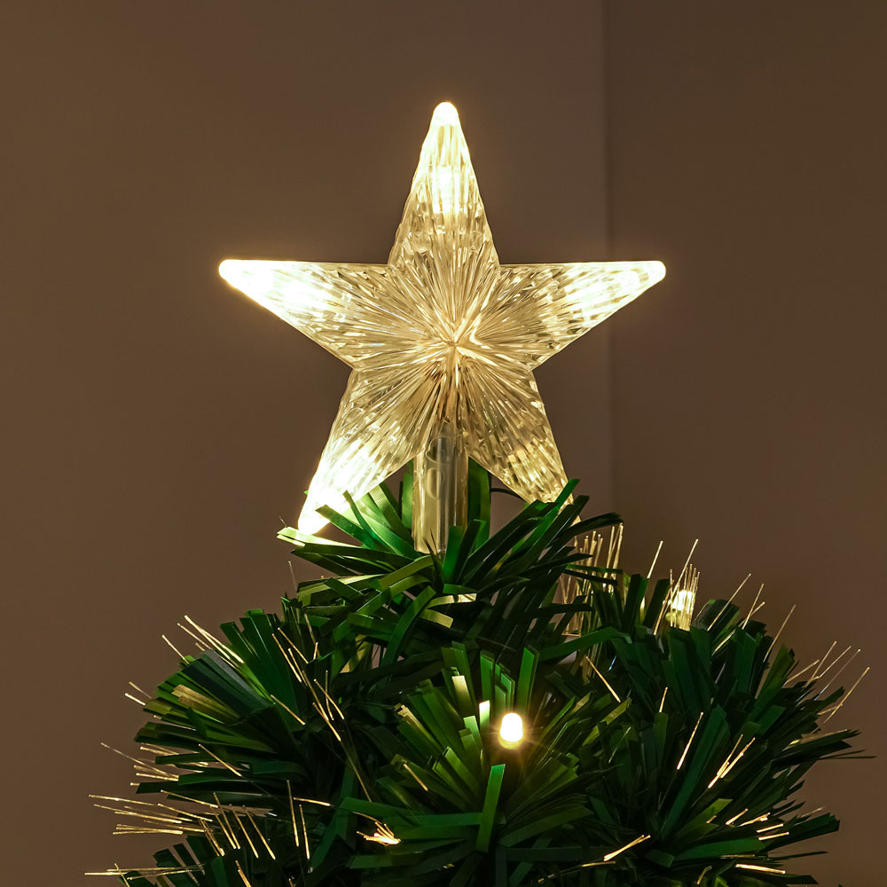 The Christmas Centre 80 Warm White LED Green Fibre Optic Artificial Xmas Tree 7ft Image 3