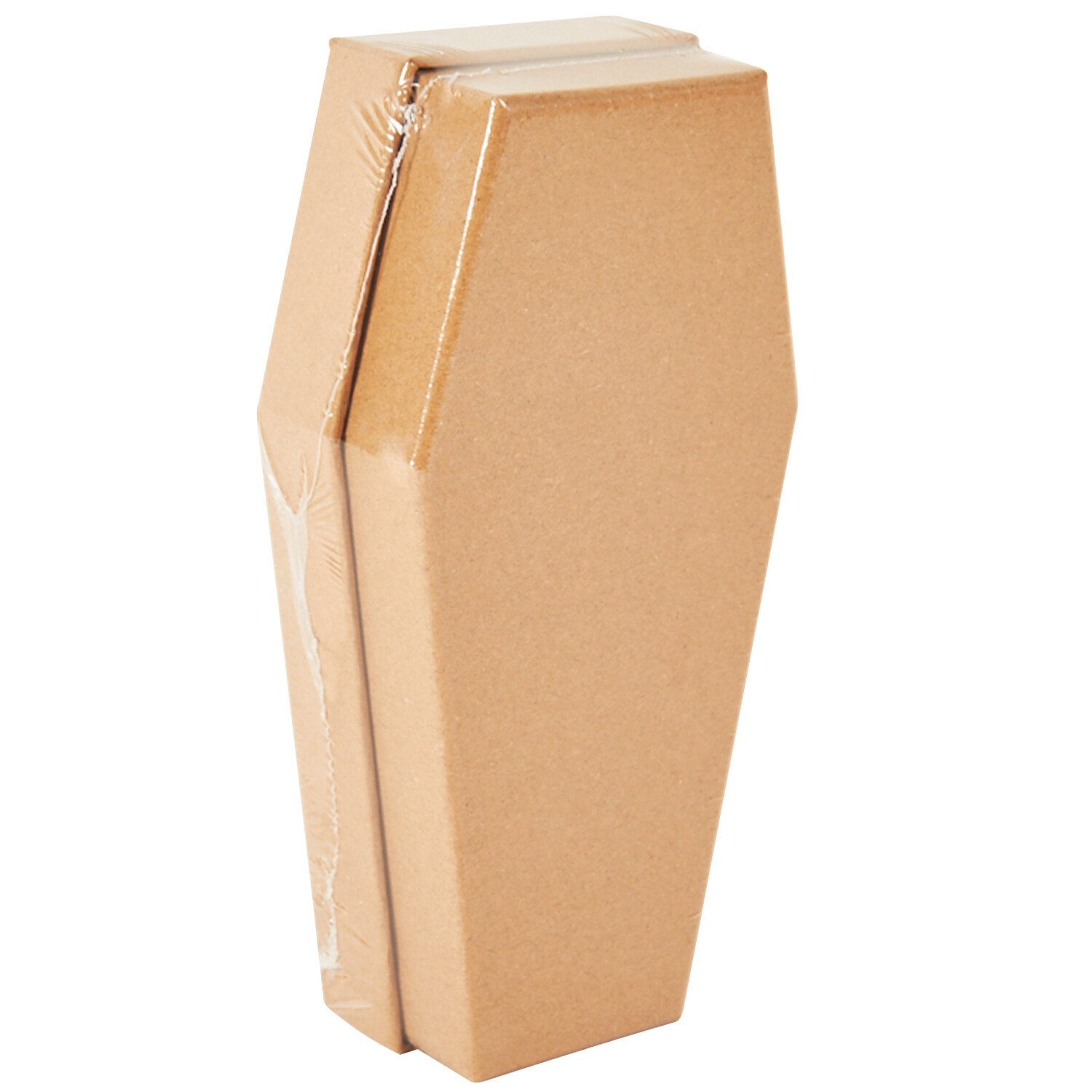 Paper Mache Coffin - Brown Image 3