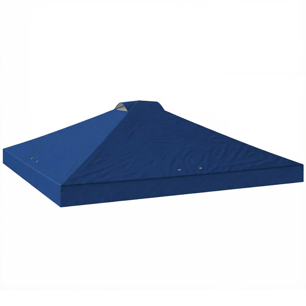 Outsunny 3 x 3m Blue Waterproof Gazebo Roof Replacement Cover Image 1